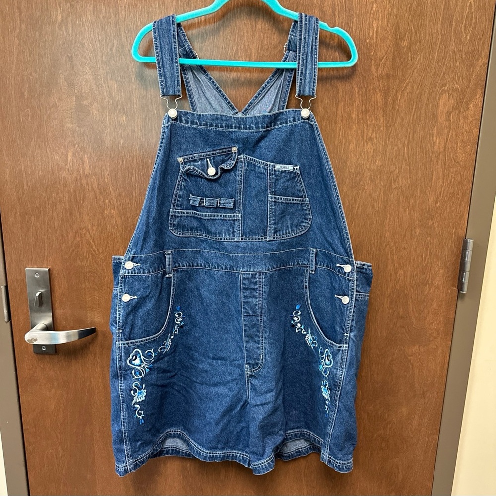 Vintage 90s Revolt Overalls Shortalls Bibs - women’s plus size 24 - Y2K floral